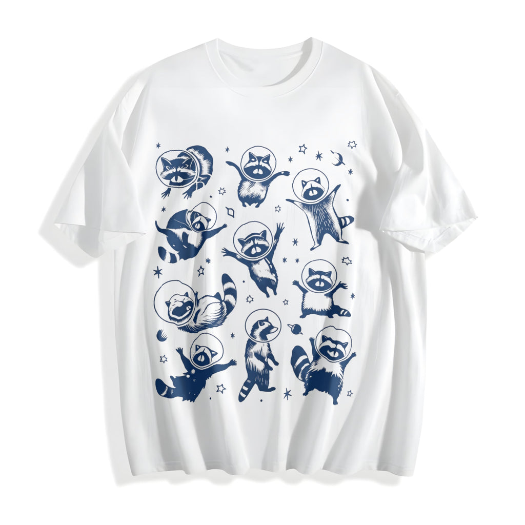 Space Racoons - Raccoon - Feral Lover - - Cotton T-Shirt product image 2