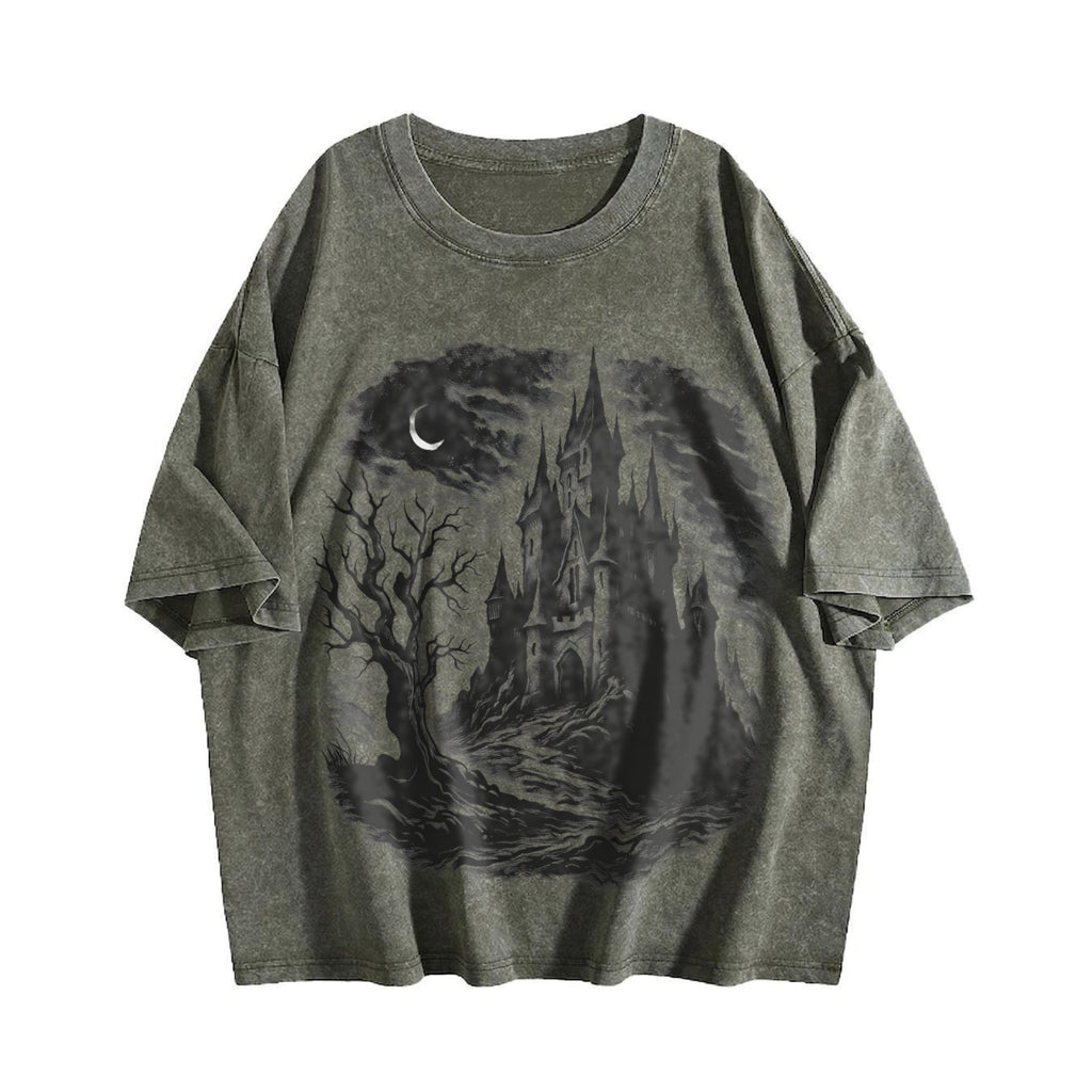 Castle Medieval Gothic Vintage Washed T-Shirt product image 4