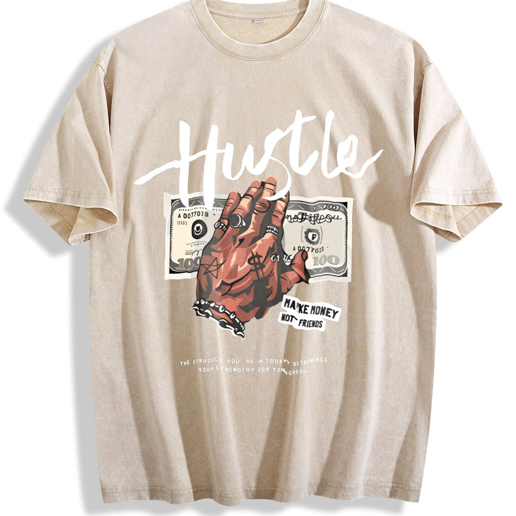 Hip-hop 'hustle' Money Hand This And Edgy Is Vintage Washed product image 1