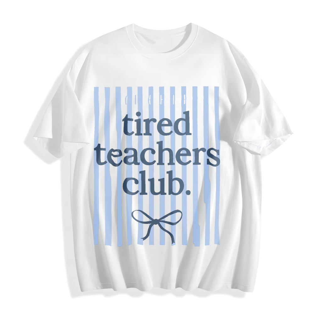 Tired Teachers Club Cotton T-Shirt product image 2