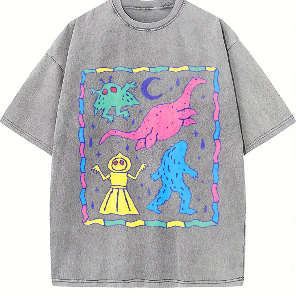 Weird Character Party Vintage Washed T-Shirt product image 4