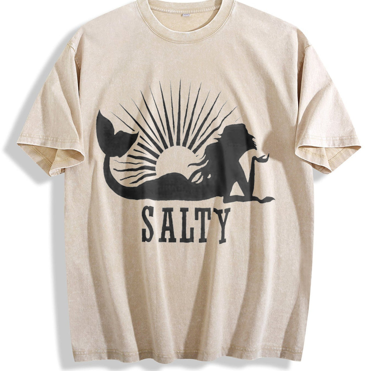 Beach Salty Mermaid Summer Vintage Washed T-Shirt product image 1