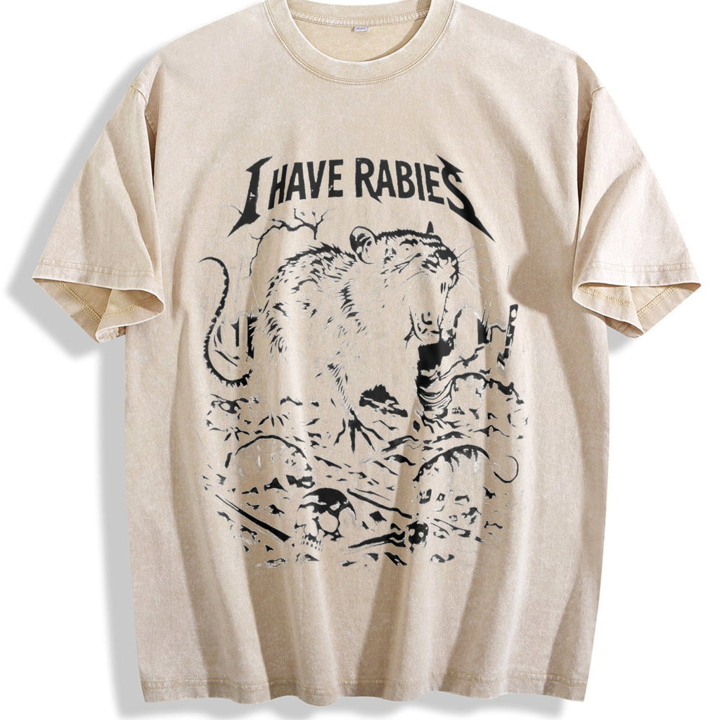 I Have Rabies Rat Vintage Washed T-Shirt product image 1