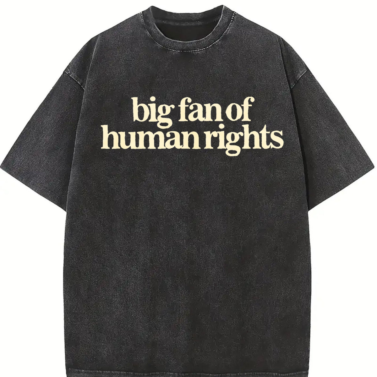 Big Fan Of Human Rights Vintage Washed T-Shirt product image 2