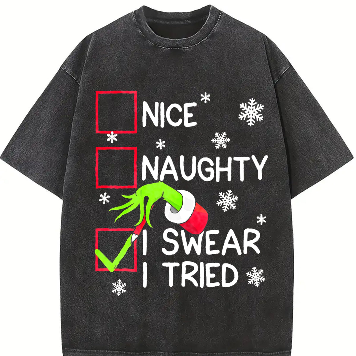 Groovy Naughty I Swear I Tried Christmas Holiday Vintage product image 2