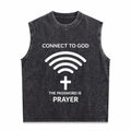 Connect To God The Password Ls Prayert- 100 Men's Washed Tank Top