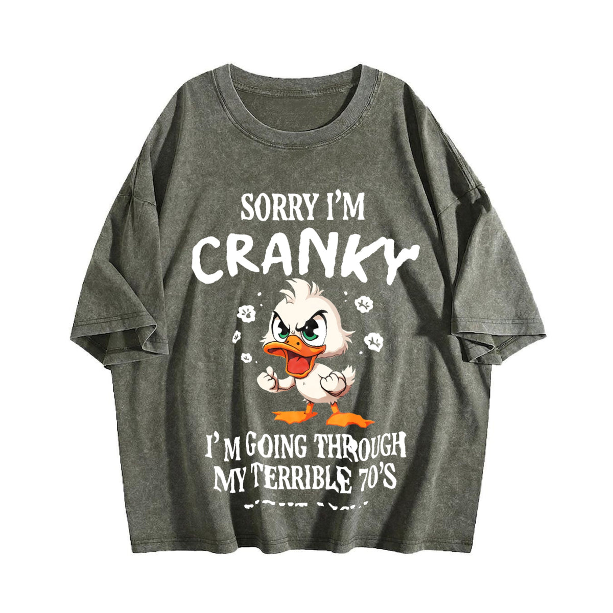 Easter Funny 70s Duck Vintage Washed T-Shirt product image 4