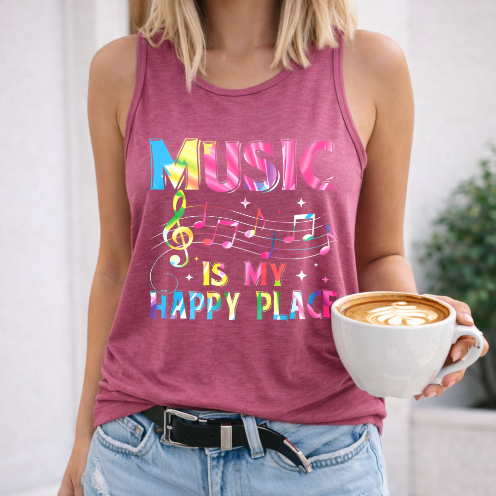 Music Is My Happy Place Women's Tank Top