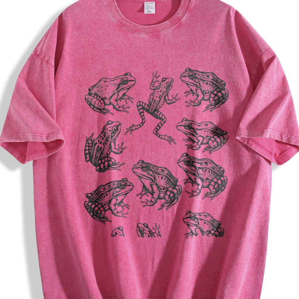 Frogs 90s Tattoo Vintage Washed T-Shirt product image 7