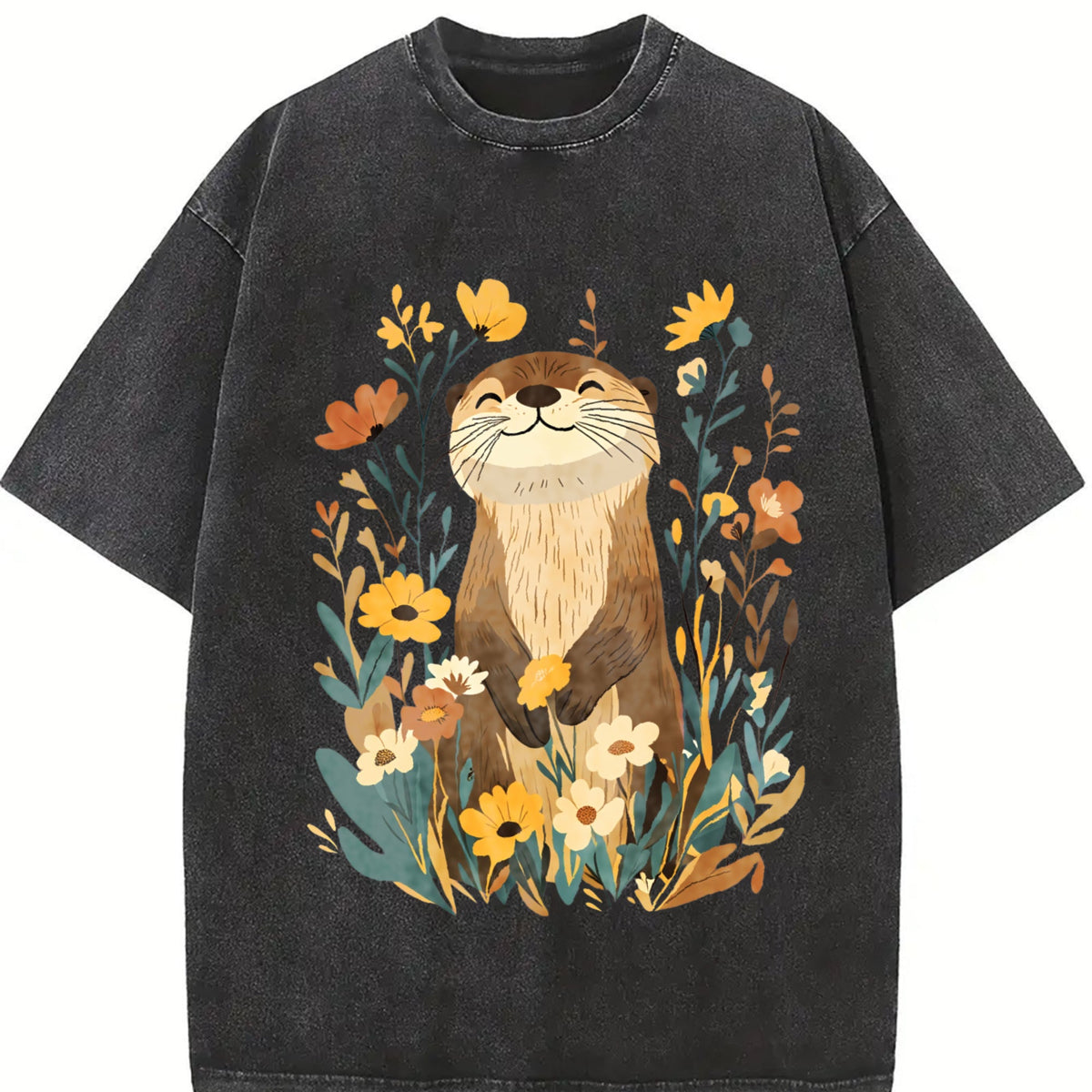 Otter & Botanical Vintage Washed T-Shirt product image 2