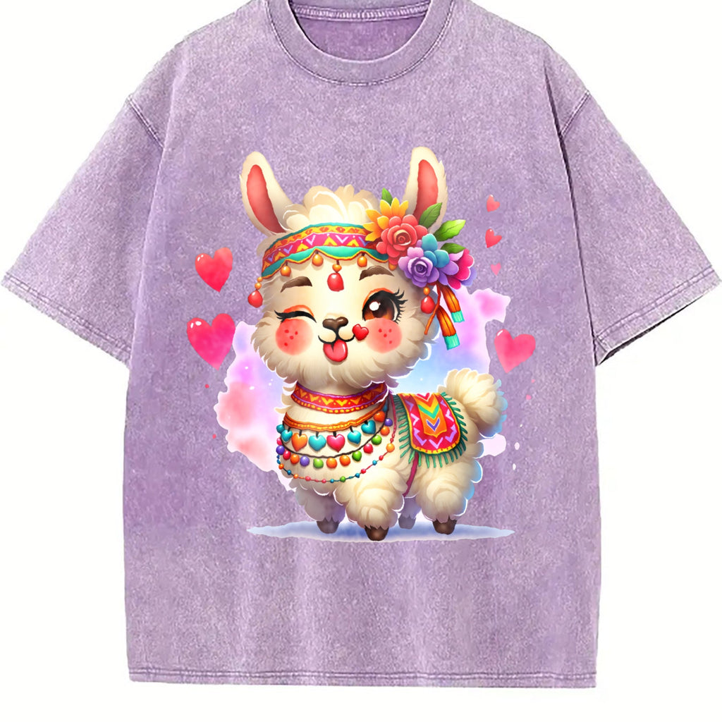 Llama Hair Accent Vintage Washed T-Shirt product image 6
