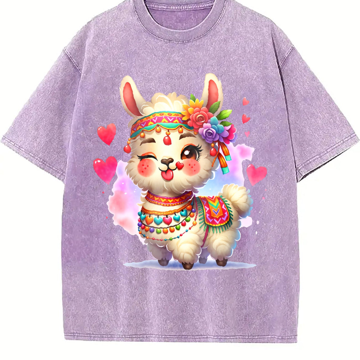 Llama Hair Accent Vintage Washed T-Shirt product image 6