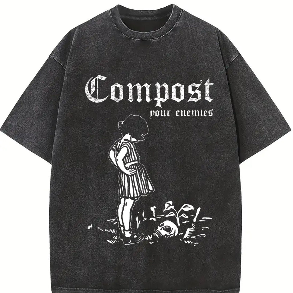 Compost Your Enemies Skeleton Vintage Washed T-Shirt product image 2