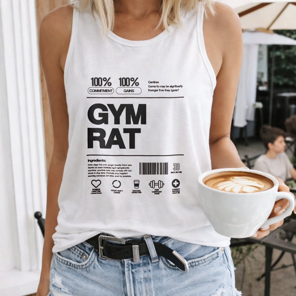 Bright Orange Gym Rat - Letter Women's Tank Top