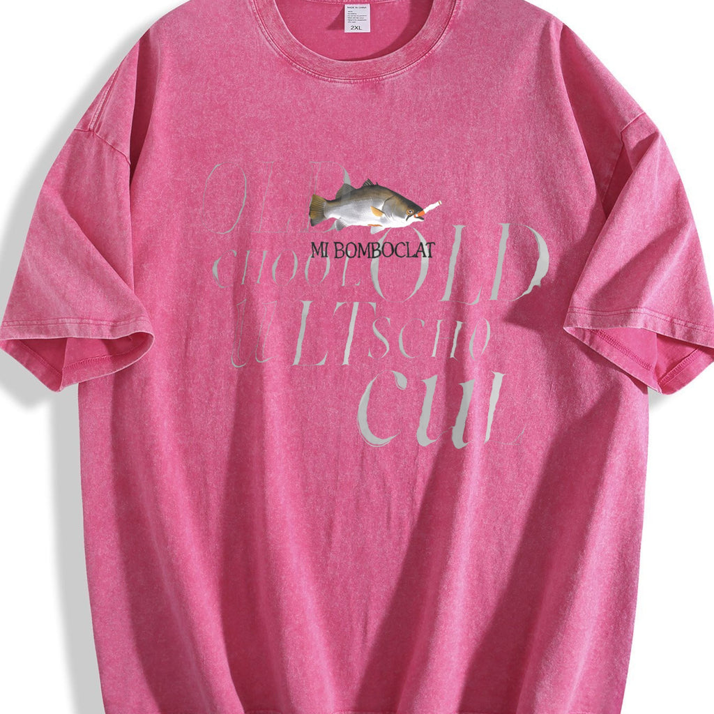Bomboclat Fish Meme Vintage Washed T-Shirt product image 7