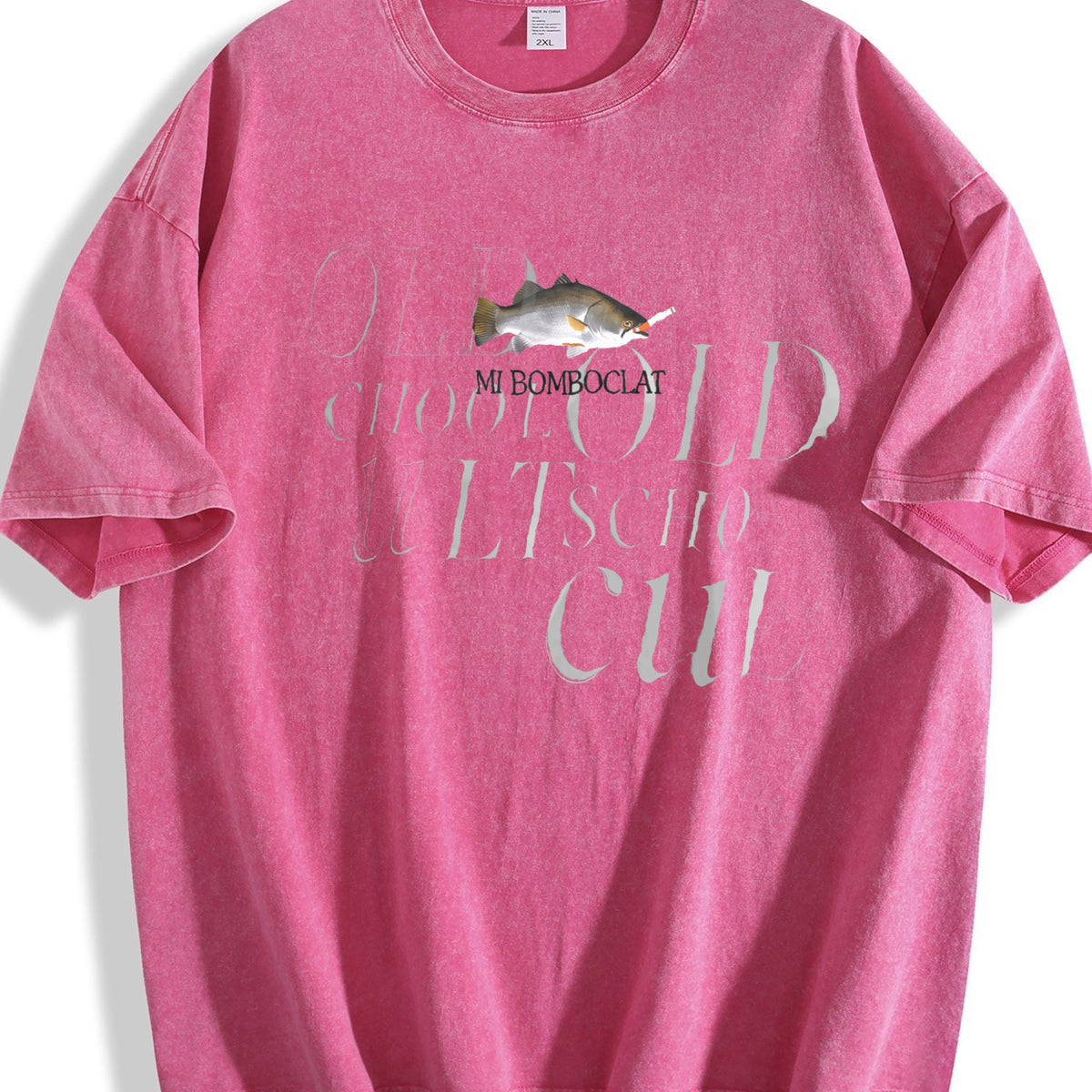 Bomboclat Fish Meme Vintage Washed T-Shirt product image 7