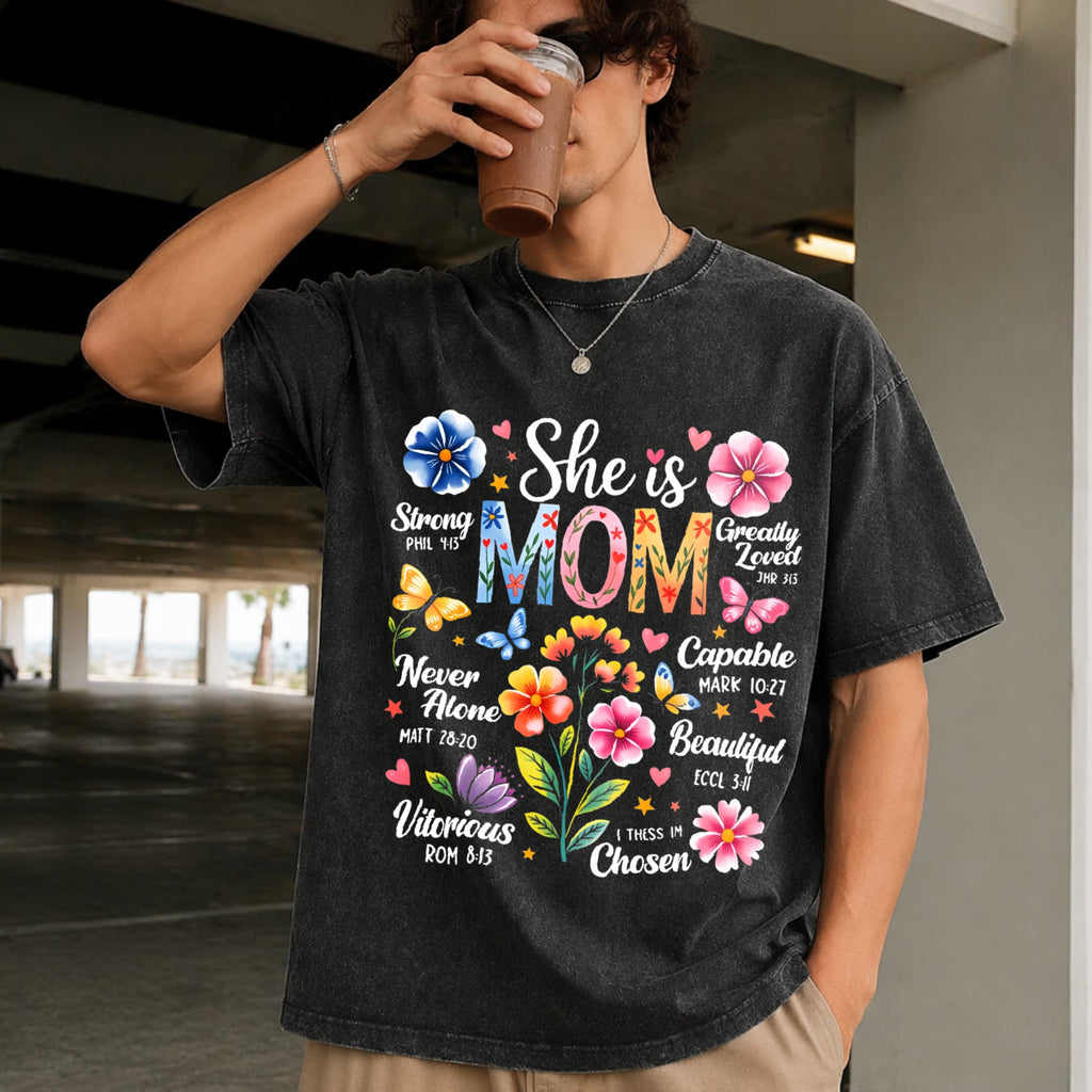 She Is Mom Bible Verses Christian Boho Floral Mother's product image 2
