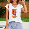 A Fun Hot Dog Women's V-Neck Tank Top