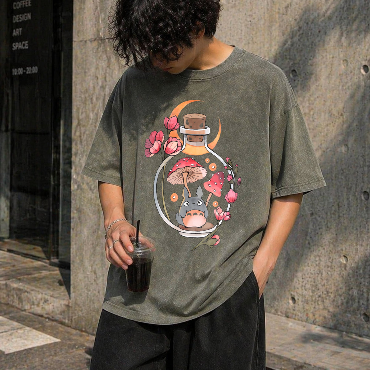 Totoro Mushroom Vintage Washed T-Shirt product image 4