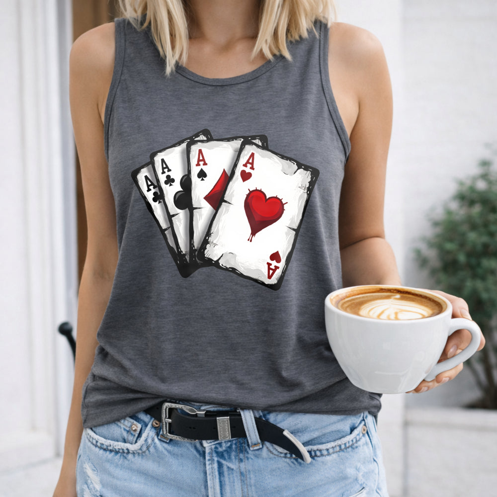 Four Aces Playing Cards Women's Tank Top