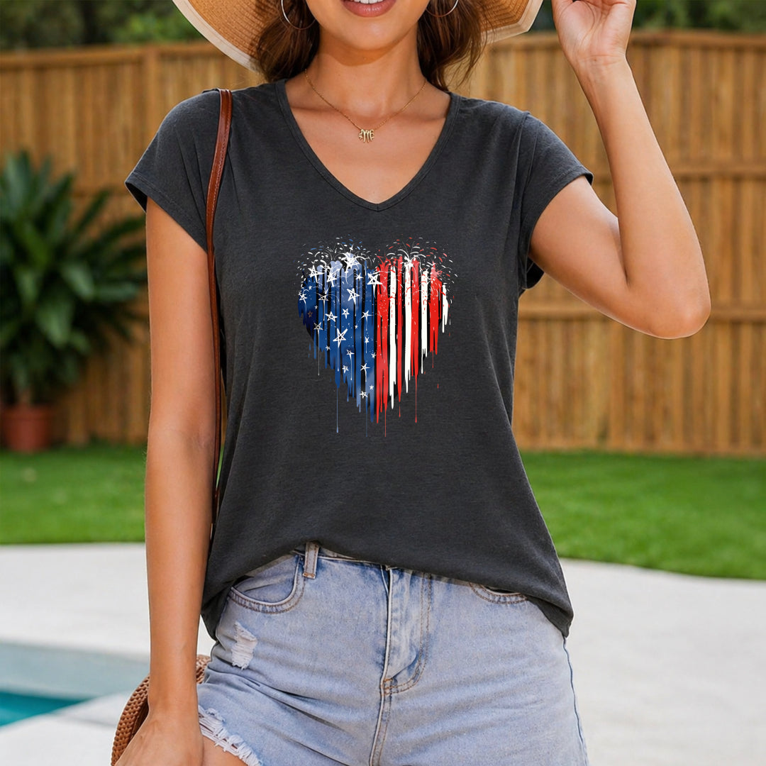 American Independence Day Tank Women's V-Neck Tank Top
