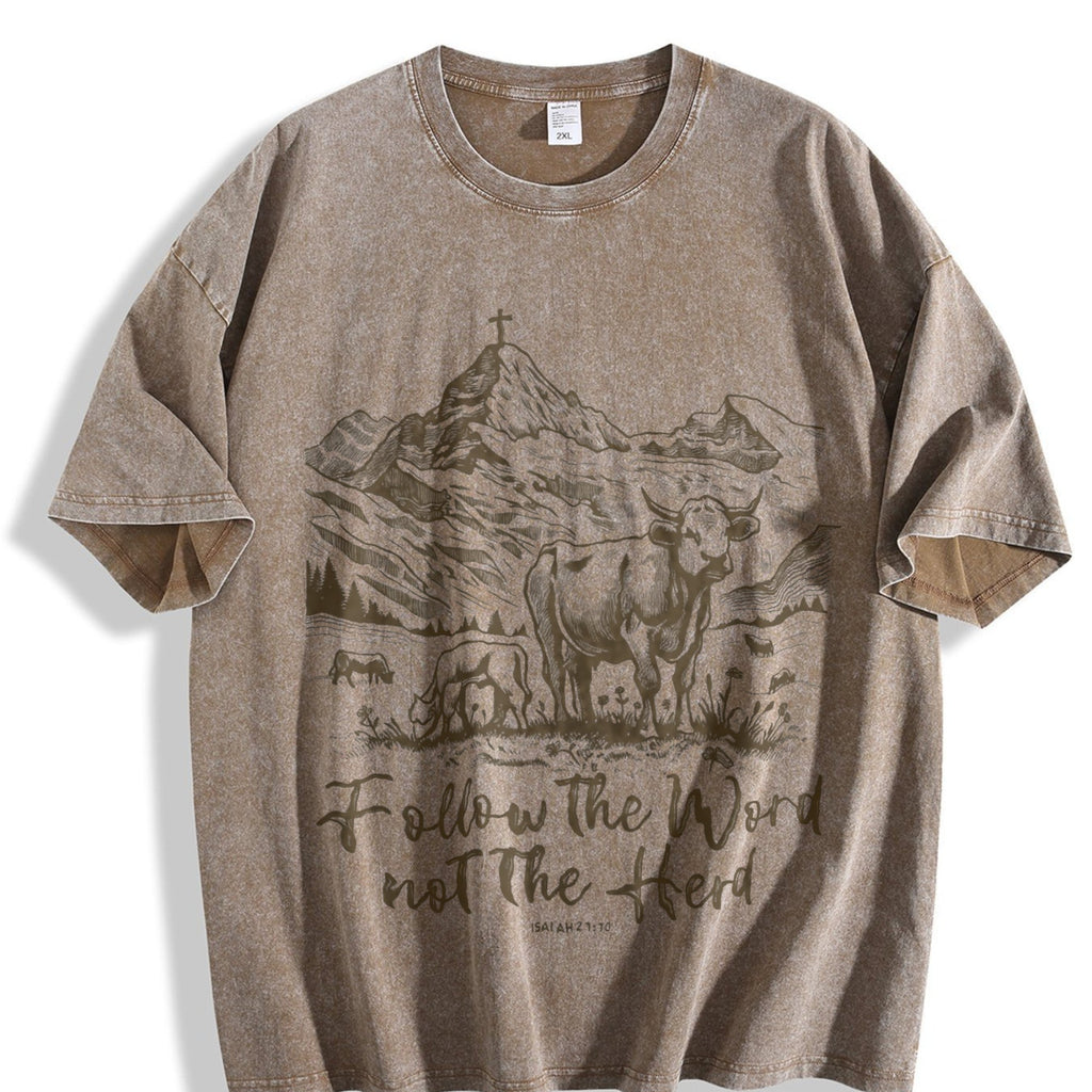 Follow the Word Not Herd Vintage Washed T-Shirt product image 3