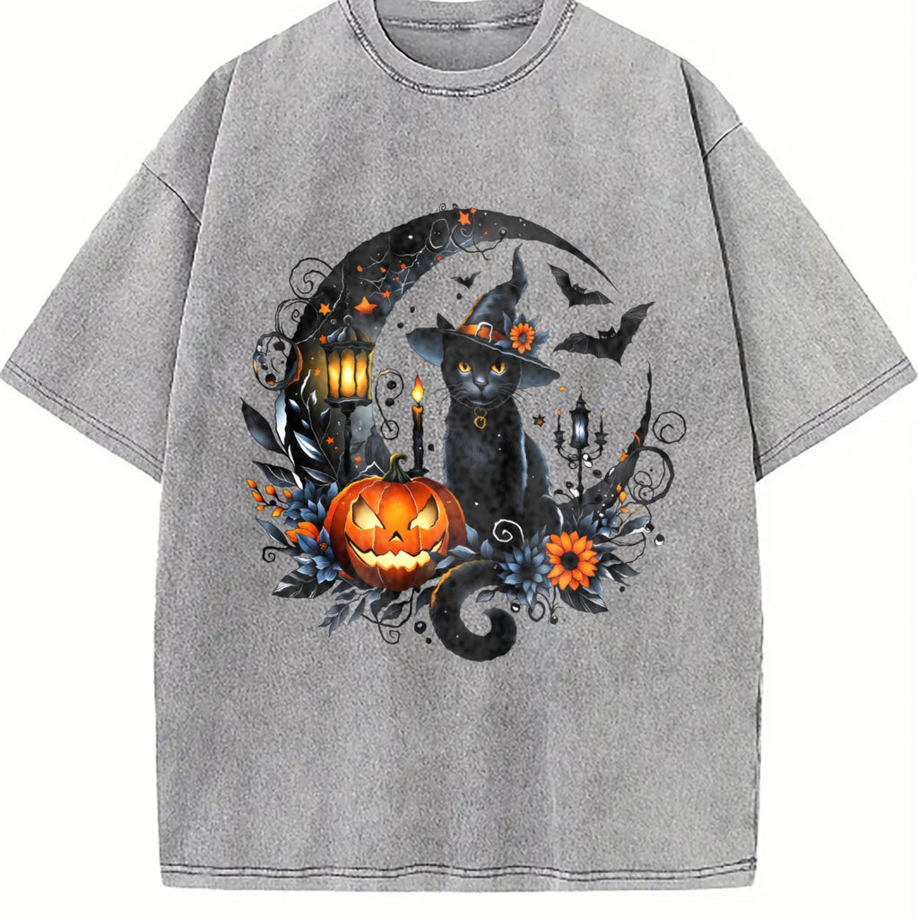 Gothic Witch Black Cat & Bats - Stretch With Spooky Vintage product image 5