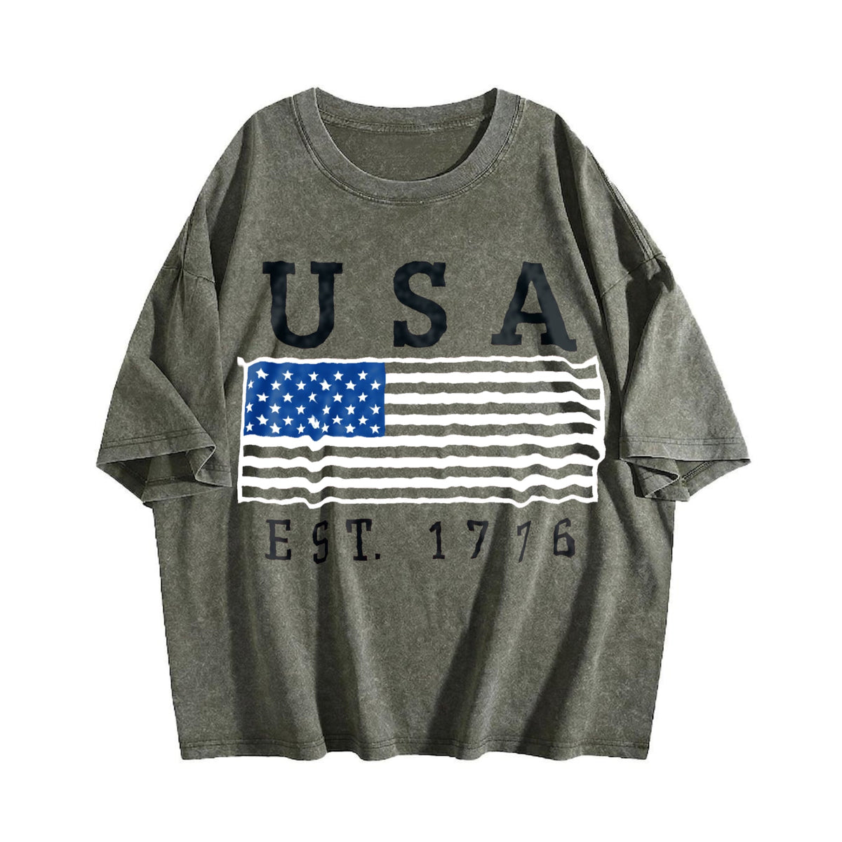 USA Flag Vintage Washed T-Shirt product image 4