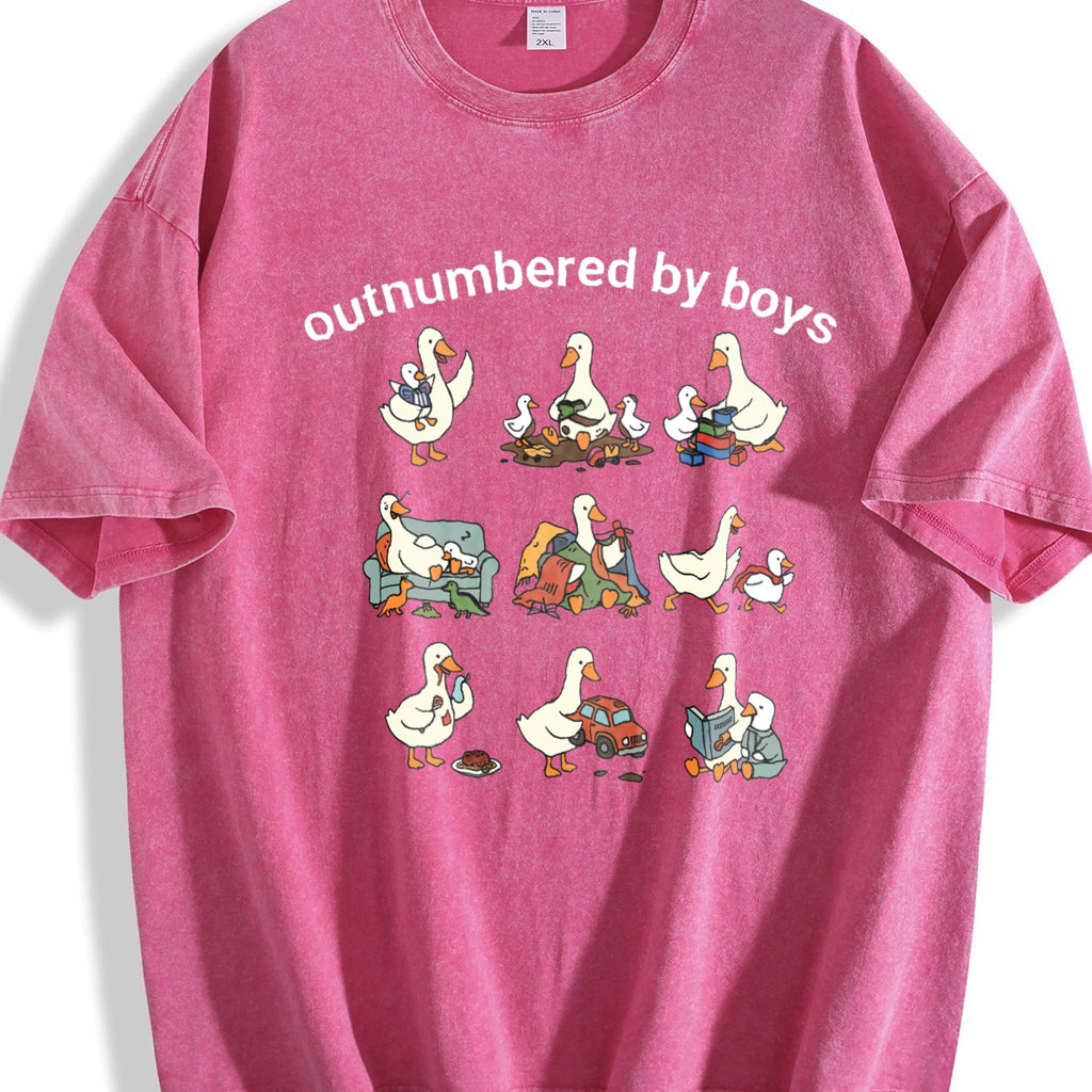 Funny Boy Mom Goose Vintage Washed T-Shirt product image 5