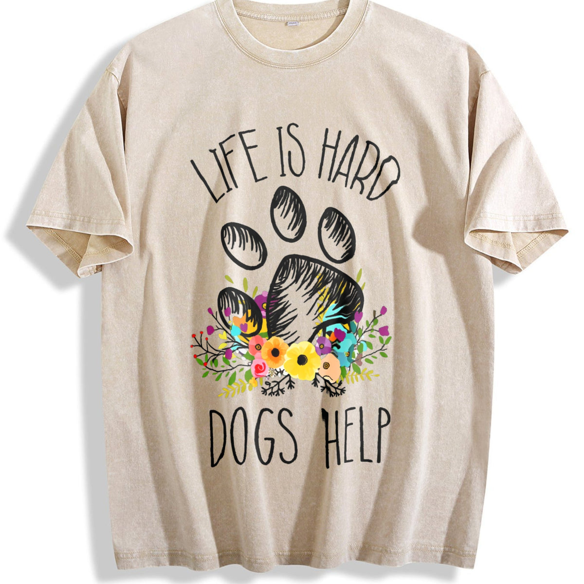 Dogs Help Vintage Washed T-Shirt product image 1