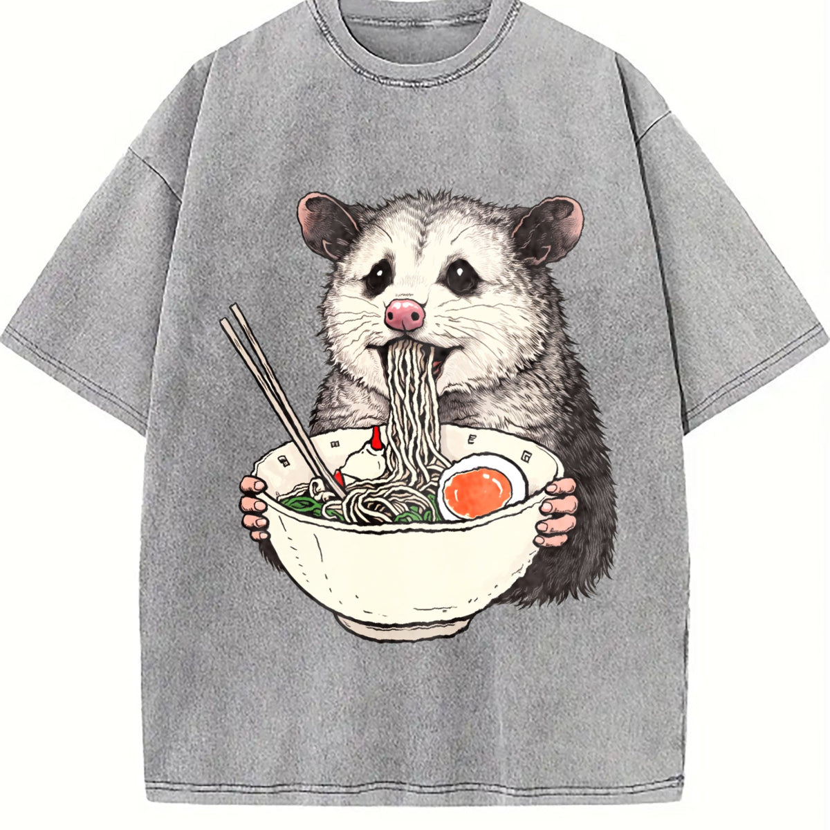 Opossum Ramen Vintage Washed T-Shirt product image 5