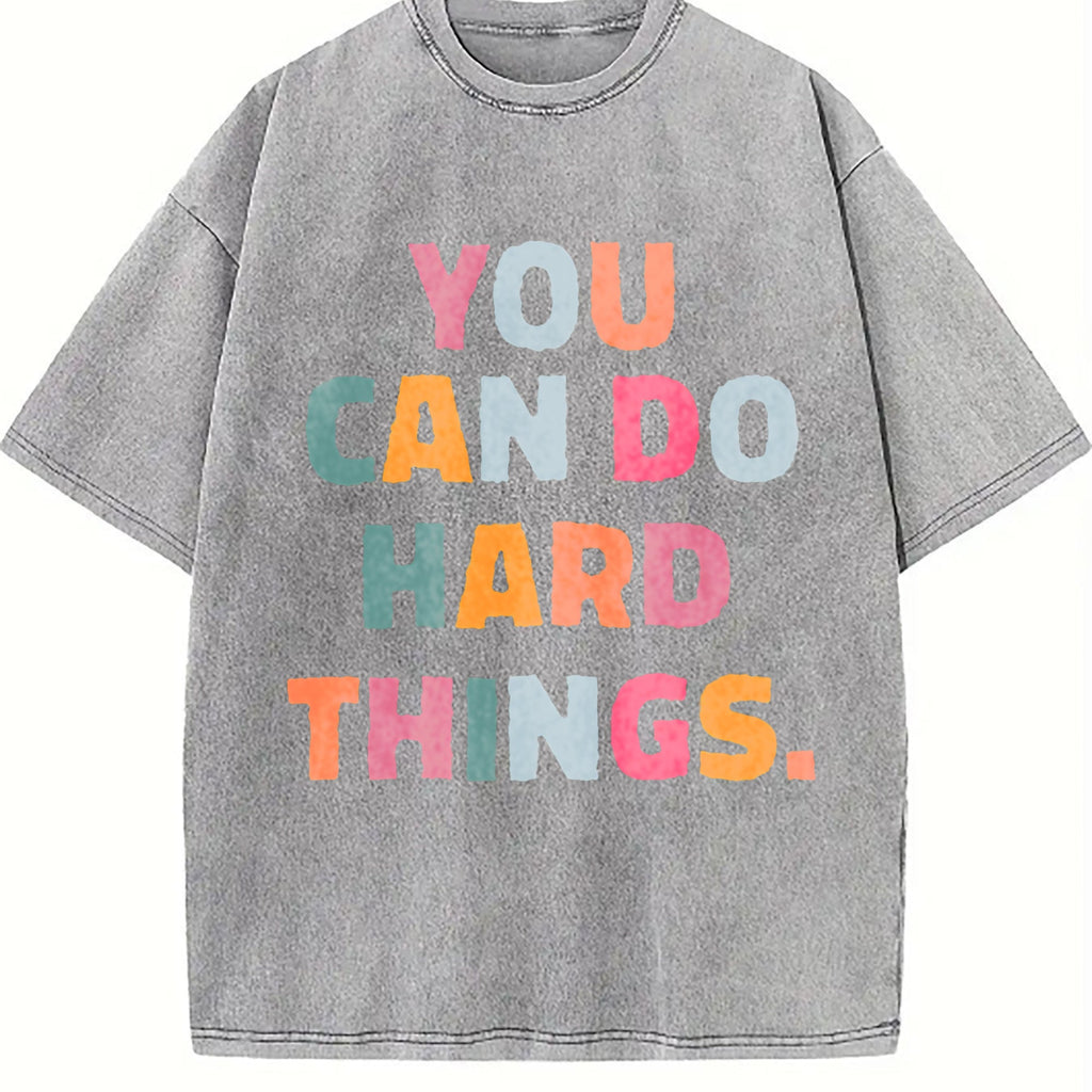 You Can Do Hard Things Vintage Washed T-Shirt product image 5