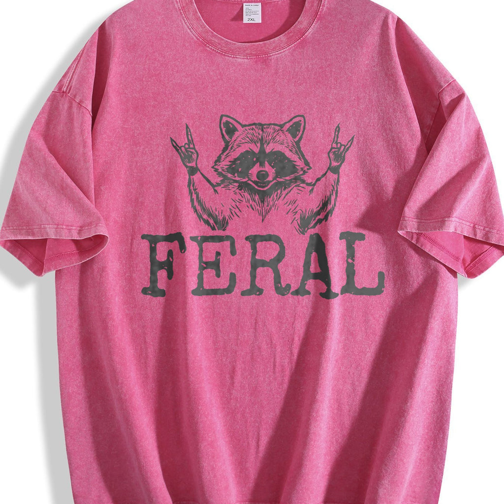 Feral Raccoon Vintage Washed T-Shirt product image 5