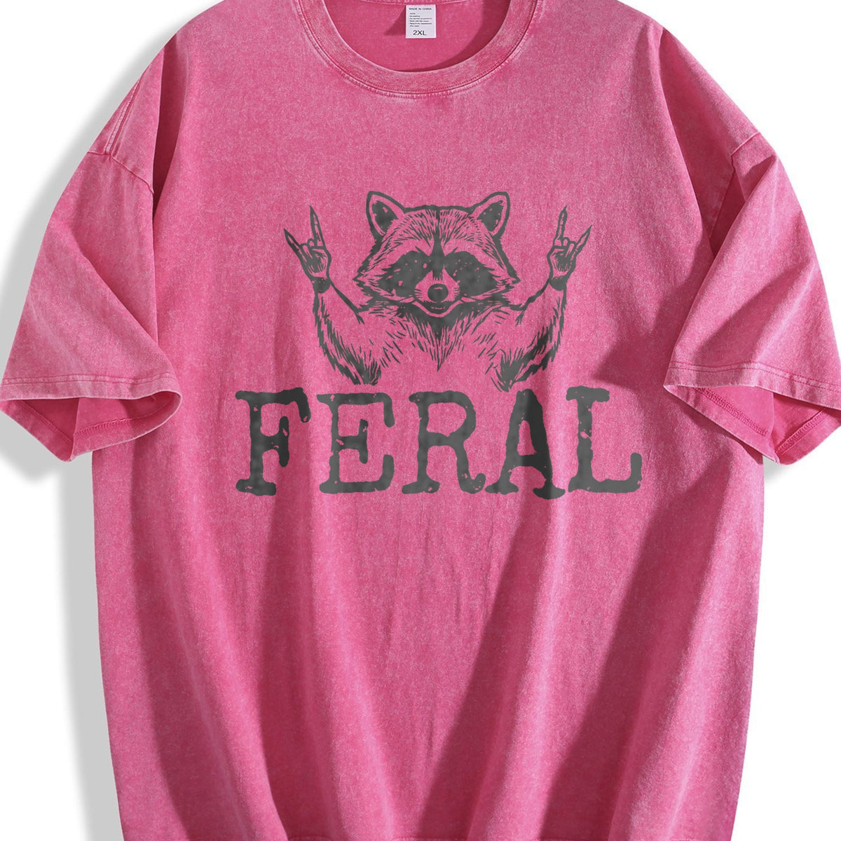 Feral Raccoon Vintage Washed T-Shirt product image 5