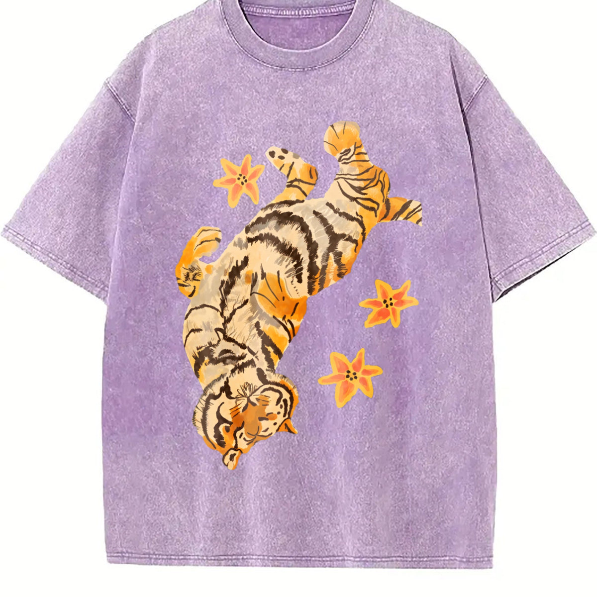 Pure With Tiger Short Sleeved And Slightly Elastic Vintage product image 6