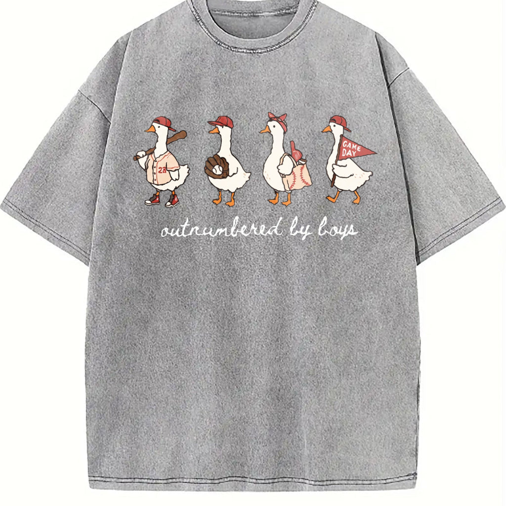 Outnumbered By Boys Vintage Washed T-Shirt product image 4