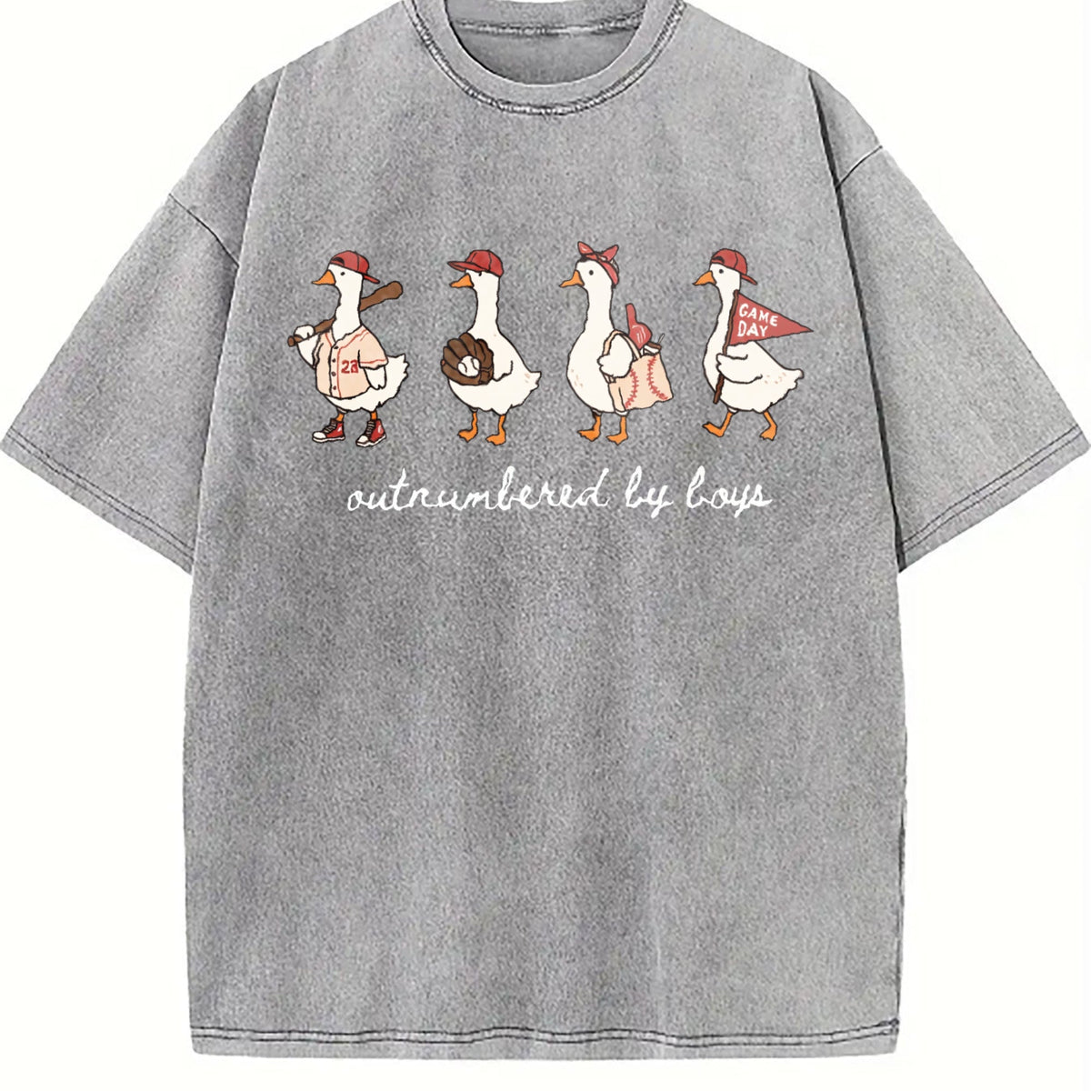 Outnumbered By Boys Vintage Washed T-Shirt product image 4