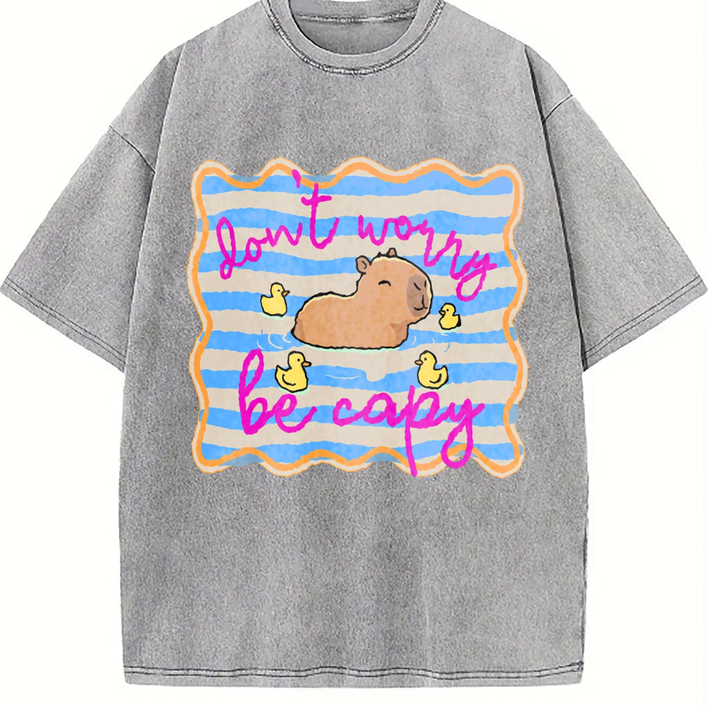 Don't Worry Be Capy Vintage Washed T-Shirt product image 4