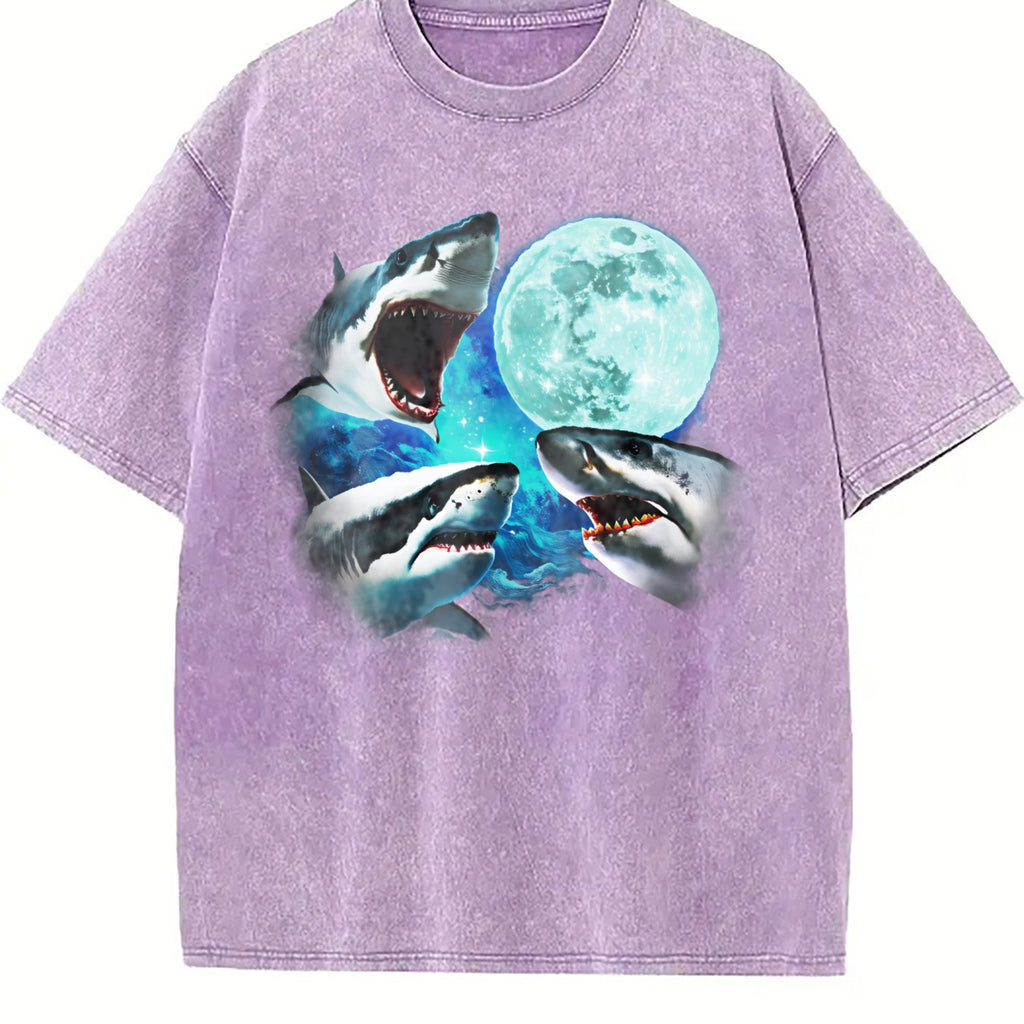 Three Sharks Vintage Washed T-Shirt product image 6