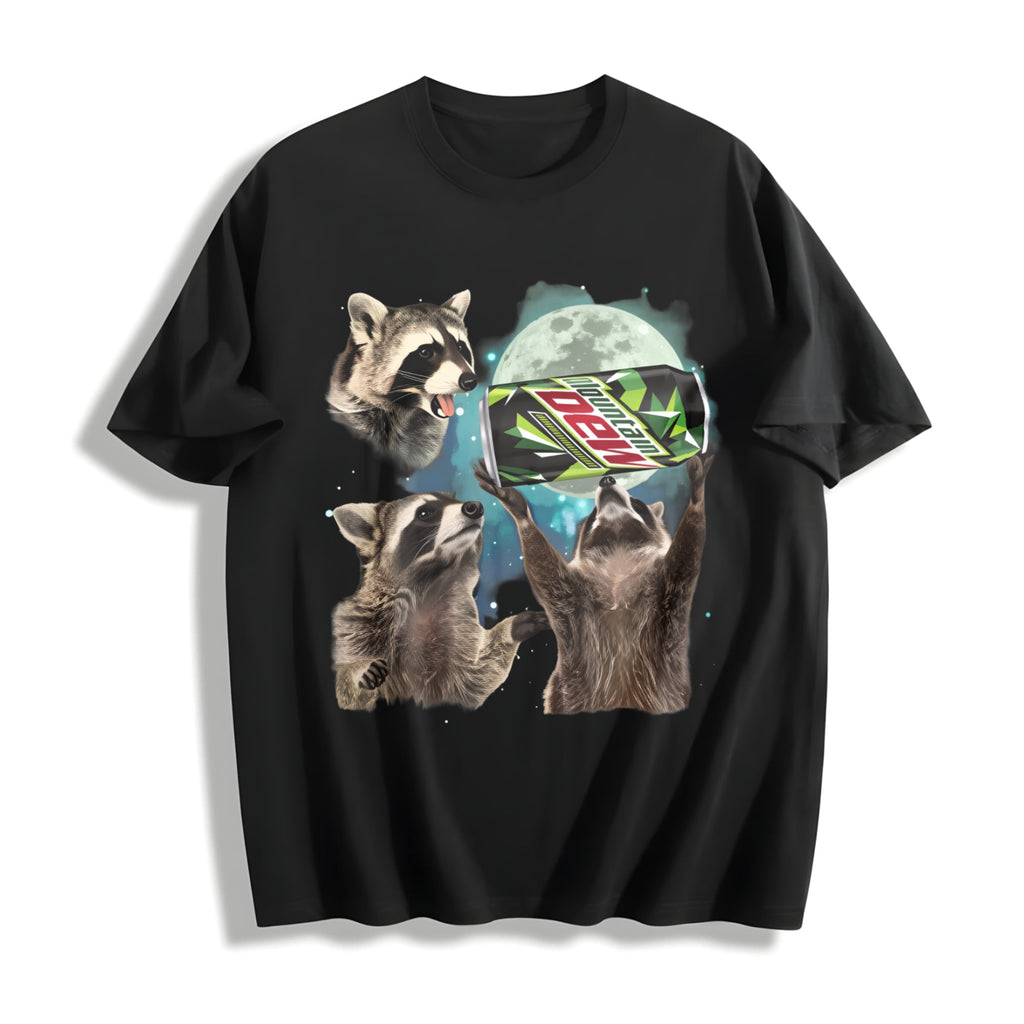 Three Raccoons Mountain Dew Cotton T-Shirt product image 1