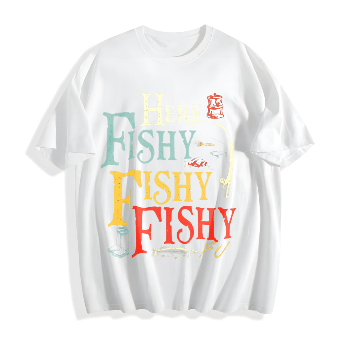 Here Fishy - Quick-dry With Colorful Fishing Cotton T-Shirt product image 2