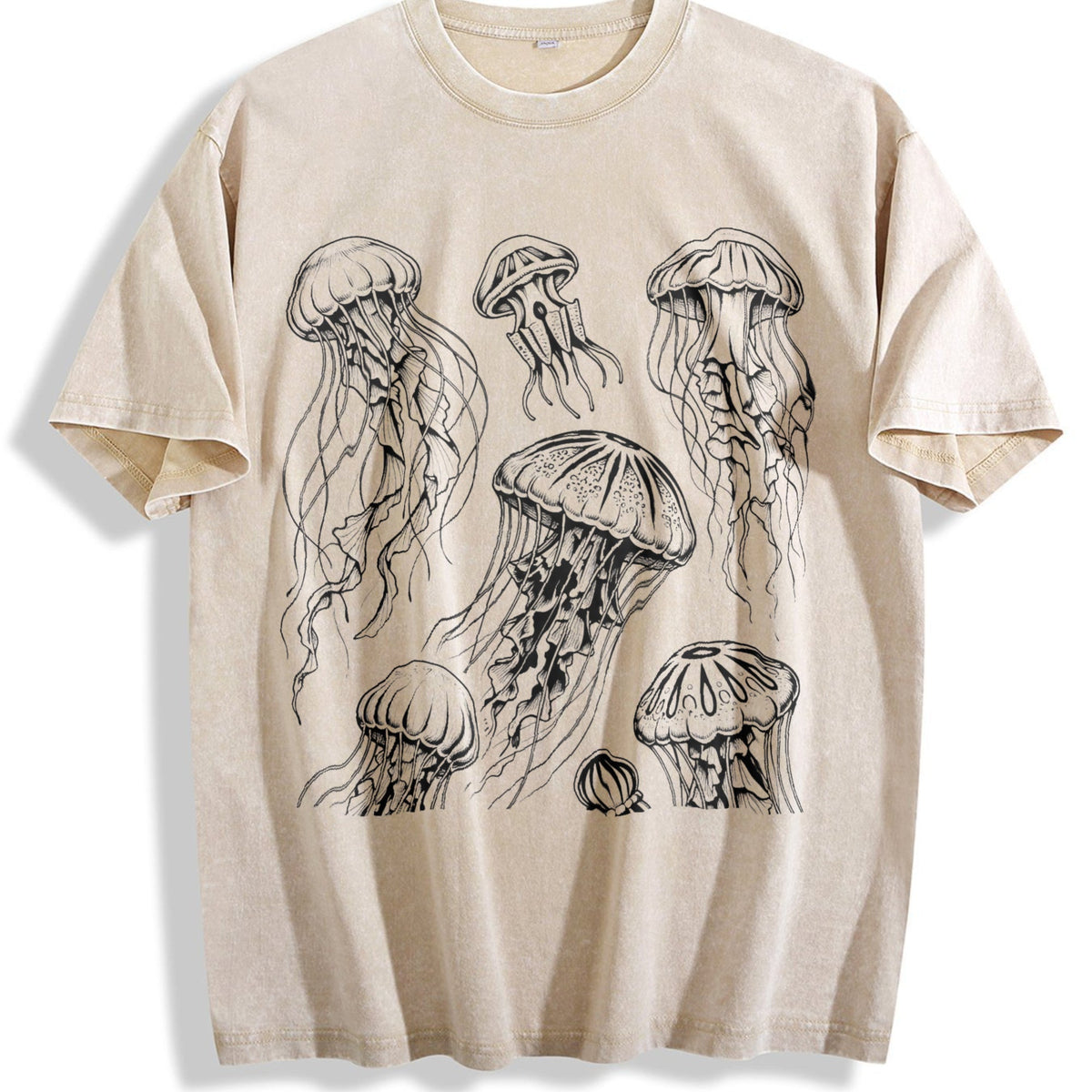 Jellyfish 90s Tattoo Vintage Washed T-Shirt product image 1