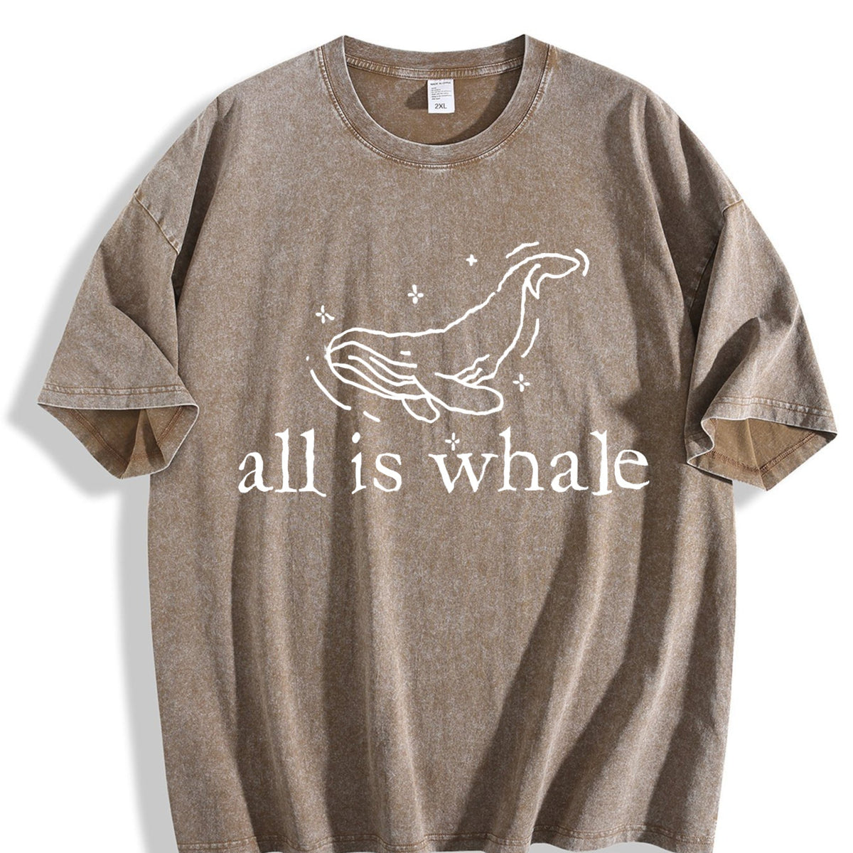 All Are Whale Problems Vintage Washed T-Shirt product image 3