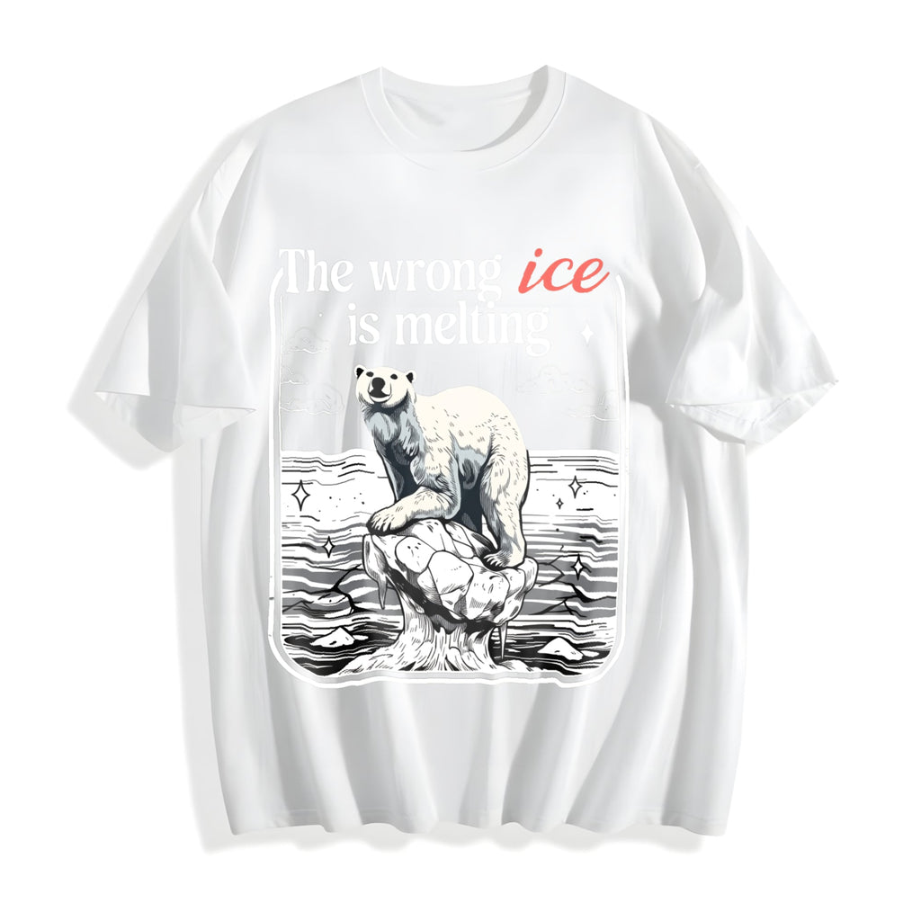 Wrong Ice Is Melting Cotton T-Shirt product image 2
