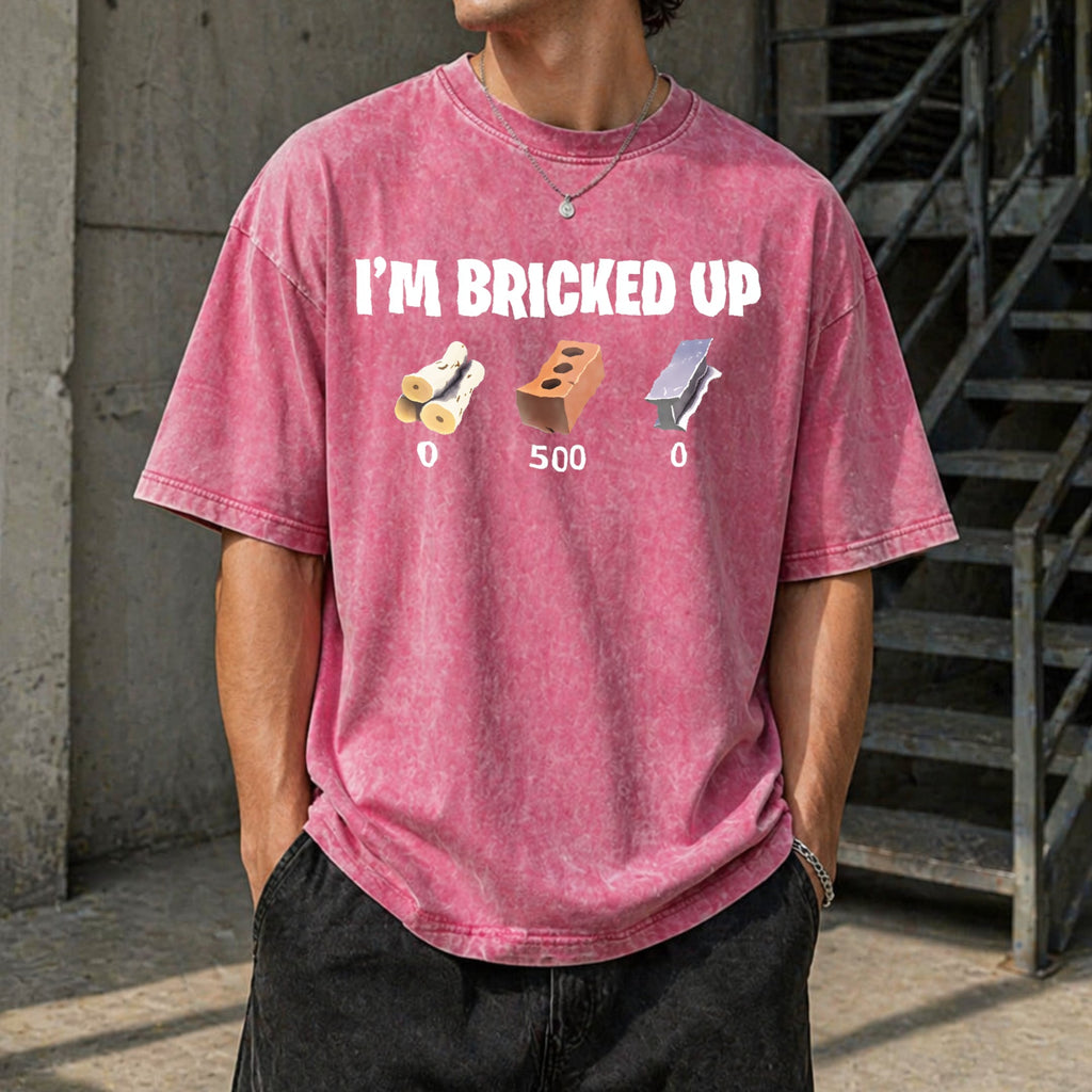 I'm Bricked Up Meme Vintage Washed T-Shirt product image 7