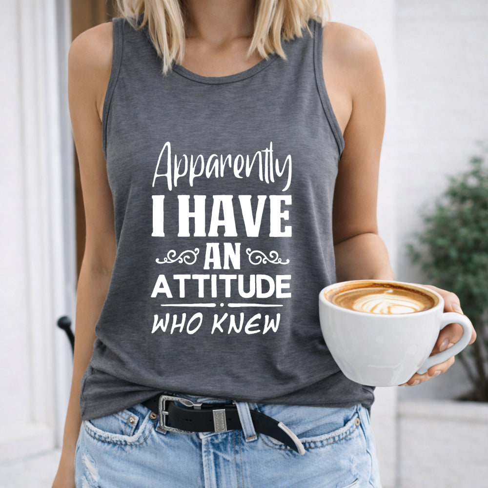 I Have An Attitude Letters Women's Tank Top