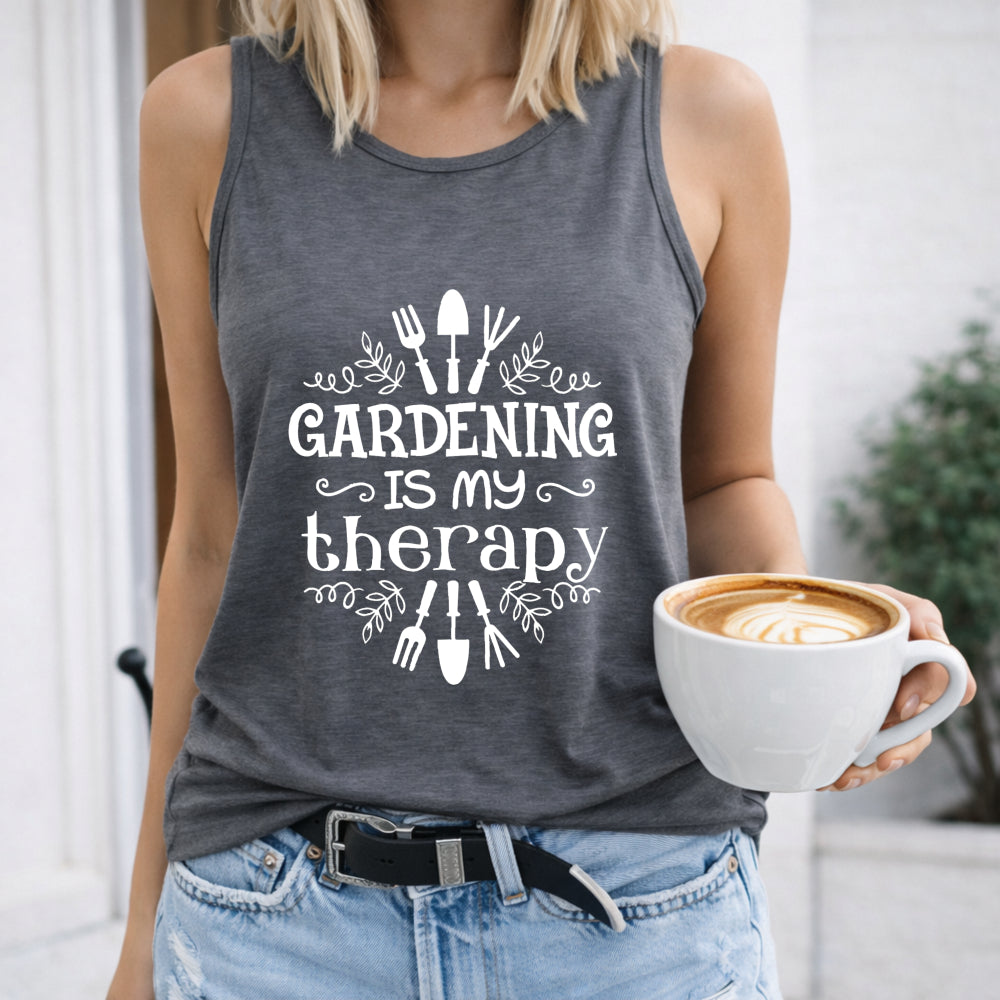 Gardening Is My Relax Letters & Shovels And Fork Women's Tank Top