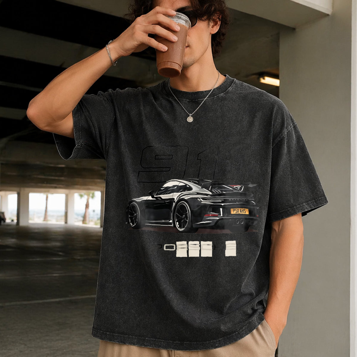 911 GT3 Racing Vintage Washed T-Shirt product image 2