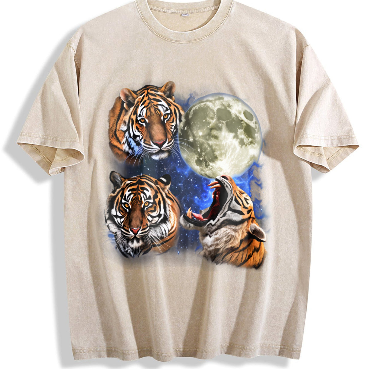 Tigers In Galaxy Vintage Washed T-Shirt product image 1