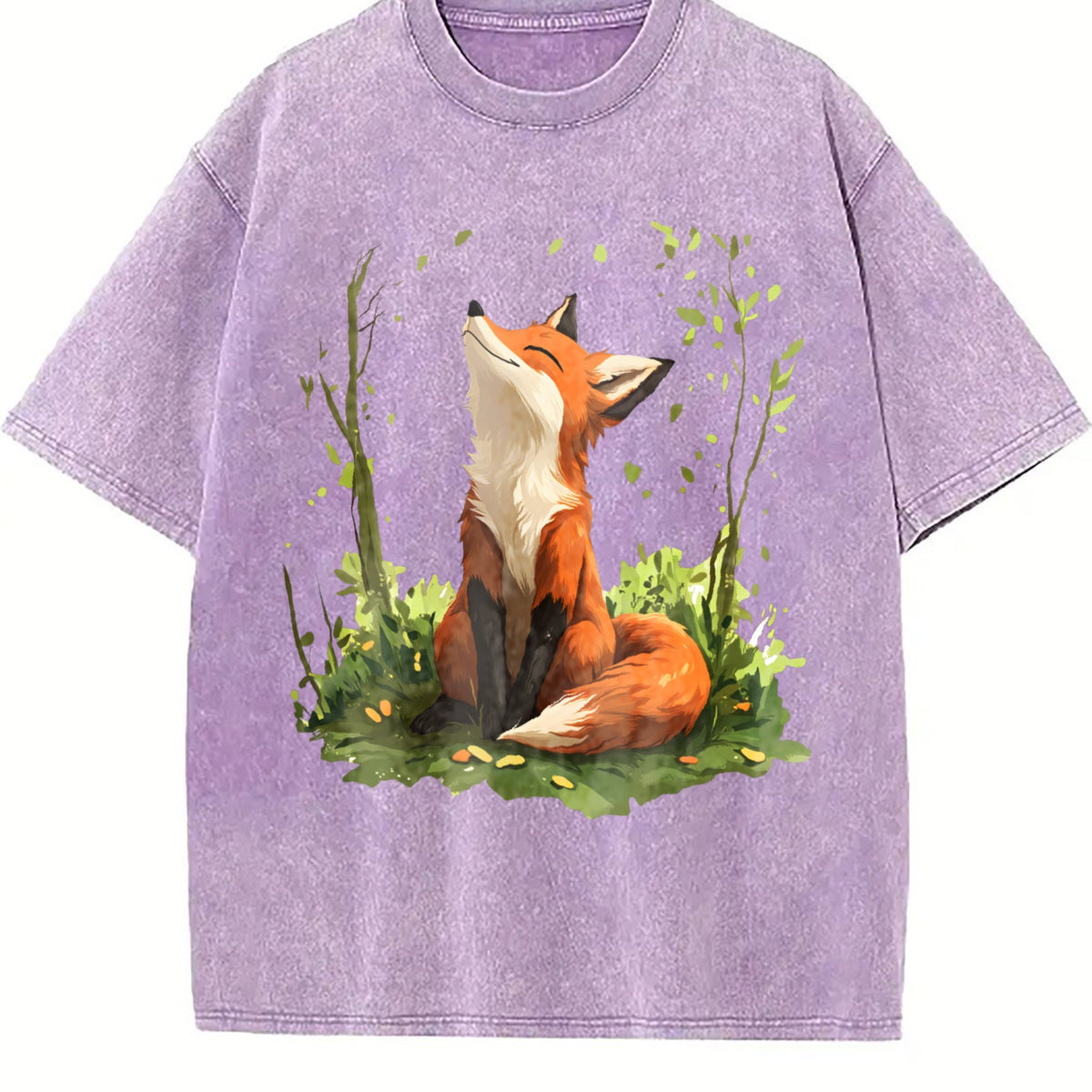 Autumn A Spring Floral And Fox Vintage Washed T-Shirt product image 6